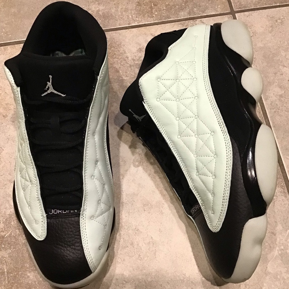 USED Nike Air Jordan 13 Retro Low Singles Day Black Green Mens Size 13 No Box